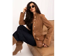 Italy Moda Marynarka-MI-MA-A342811.85-camelowy