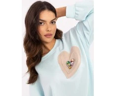 Italy Moda Megztinis-DHJ-BL-20322.72-šviesiai mėlynas