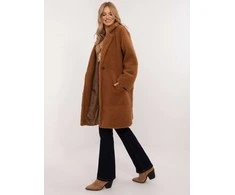 Italy Moda Paltas moterims DHJ-PL-19991.86 šviesiai rudos spalvos