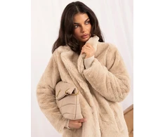 Italy Moda Płaszcz-IT-PL-2211.58-jasny smėlio spalva