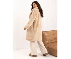 Italy Moda Płaszcz-IT-PL-2211.58-jasny smėlio spalva