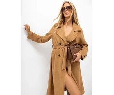 Italy Moda Płaszcz-MI-PL-A515116.84-camelowy