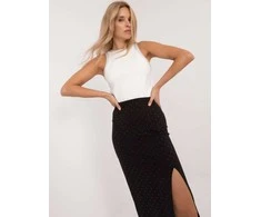 Italy Moda Sijonas-MI-SD-25999.73-juodas-sidabras