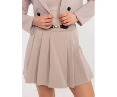 Italy Moda Sijonas-MI-SD-G60501.66P-tamsiai smėlio spalvos