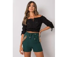 Italy Moda Šortai-DHJ-SN-13260.38P-tamsiai žalia