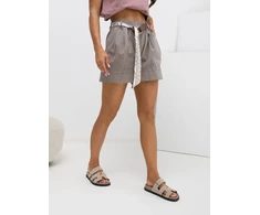 Italy Moda Šortai-IT-SN-FL10552SPL.49-ciemny bezowy