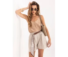 Italy Moda Šortai-IT-SN-FL10552SPL.49-smėlio spalva