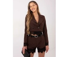 Italy Moda Šortai-IT-SN-FL9965.88-ciemny ruda