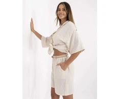 Italy Moda Šortai-MI-SN-6620.72P-jasny smėlio spalva