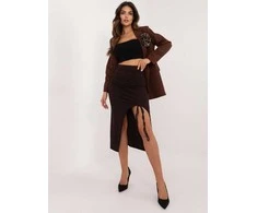 Italy Moda Spódnica-MI-SD-20582-2,65-tamsiai ruda