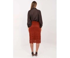 Italy Moda Spódnica-IT-SD-21852.15-ciemny oranžinė