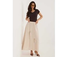 Italy Moda Spódnica-IT-SD-3061.68-smėlio spalva