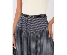 Italy Moda Spódnica-IT-SD-FL10325.01-tamsiai mėlyna