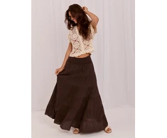 Italy Moda Spódnica-IT-SD-FL9357MSL.52-ciemny ruda