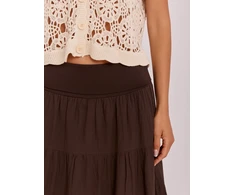 Italy Moda Spódnica-IT-SD-FL9357MSL.52-ciemny ruda