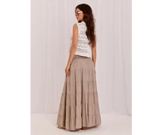 Italy Moda Spódnica-IT-SD-FL9357MSL.56-ciemny bezowy