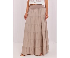 Italy Moda Spódnica-IT-SD-FL9357MSL.56-ciemny bezowy