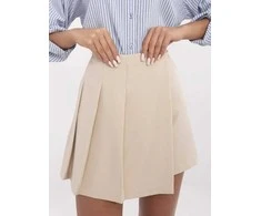 Italy Moda Spódnica-MI-SD-88662.92-smėlio spalva