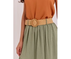 Italy Moda Spódnica-MO-SD-25013.27-khaki
