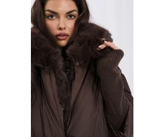 Italy Moda Striukė-IR-KR-MY0603-2.98P-ciemny ruda