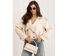 Italy Moda Moteriška striukė MI-KR-4382.65 šviesiai smėlio spalvos
