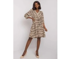 Italy Moda Suknelė-DHJ-SK-11092A-1.91P-juoda-smėlio spalvos