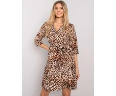 Italy Moda Suknelė-DHJ-SK-11092A.75P-juoda-smėlio spalvos