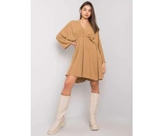Italy Moda Suknelė-DHJ-SK-11981B.19-tamsiai smėlio spalvos