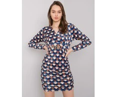 Italy Moda Suknelė-DHJ-SK-12695.26P-tamsiai mėlyna