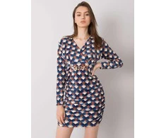 Italy Moda Suknelė-DHJ-SK-12695.26P-tamsiai mėlyna