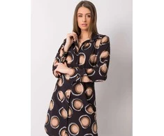 Italy Moda Suknelė-DHJ-SK-12765.11-juoda-smėlio spalvos