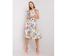 Italy Moda Suknelė-DHJ-SK-13198.27-balta-žalia