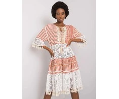 Italy Moda Suknelė-DHJ-SK-13567.41P-tamsiai oranžinė