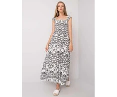 Italy Moda Suknelė-DHJ-SK-13572.09P-balta ir juoda