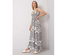 Italy Moda Suknelė-DHJ-SK-13572.09P-balta ir juoda