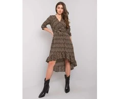 Italy Moda Suknelė-DHJ-SK-13865-1.53P-juoda-smėlio spalvos