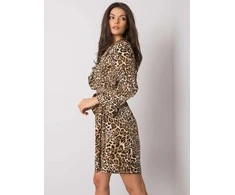 Italy Moda Suknelė-DHJ-SK-13891B-2.72P-juoda-smėlio spalvos