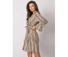 Italy Moda Suknelė-DHJ-SK-13891B.07P-juoda-smėlio spalvos