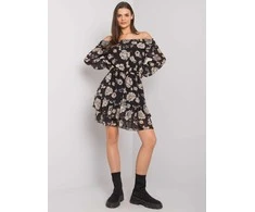 Italy Moda Suknelė-DHJ-SK-15015.56P-juoda-smėlio spalvos
