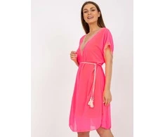 Italy Moda Suknelė-DHJ-SK-1508.12-fluo rožinė