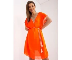Italy Moda Suknelė-DHJ-SK-1508.12-fluo oranžinė
