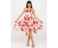 Italy Moda Suknelė-DHJ-SK-15952-1,24X-balta-raudona