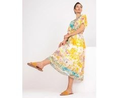 Italy Moda Suknelė-DHJ-SK-15967-1.01P-balta-geltona