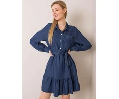 Italy Moda Suknelė-DHJ-SK-3679.52P-tamsiai mėlyna