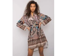 Italy Moda Suknelė-DHJ-SK-5766-1,32X-juoda-smėlio spalvos