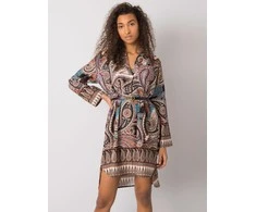 Italy Moda Suknelė-DHJ-SK-5766-1,32X-juoda-smėlio spalvos