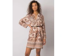 Italy Moda Suknelė-DHJ-SK-5766-1,32X-smėlio spalvos