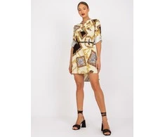Italy Moda Suknelė-DHJ-SK-5766AB-6.76-šviesiai geltona