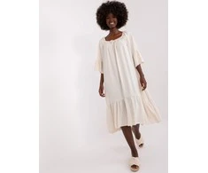 Italy Moda Suknelė-DHJ-SK-6057.93-šviesiai smėlio spalvos