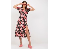 Italy Moda Suknelė-DHJ-SK-7006.48-juoda-raudona